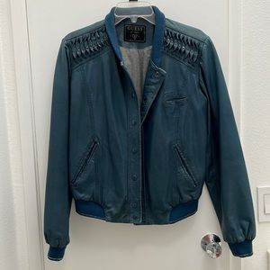 Guess Genuine Leather Jacket Size M